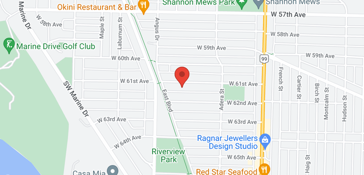 map of 1718 W 61ST AVENUE